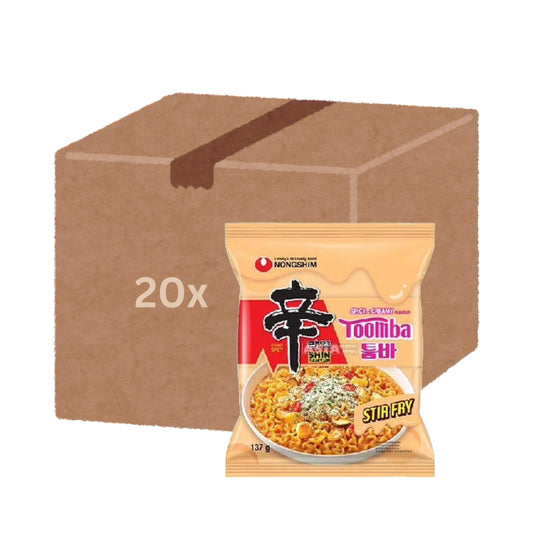 20x Shin Ramyun Toomba Spicy Creamy Stir Fry 137g x20 | Würzig & Cremig | Koreanische Instant-Nudeln Halal