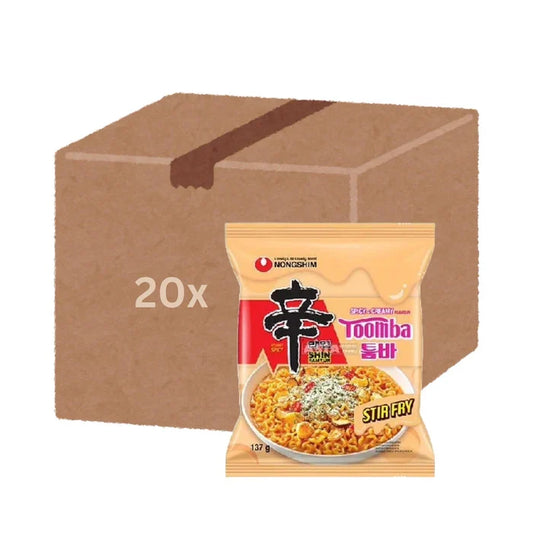 20x Shin Ramyun Toomba Spicy Creamy Stir Fry 137g x20 | Würzig & Cremig | Koreanische Instant-Nudeln Halal (MHD: 29.01.2026)