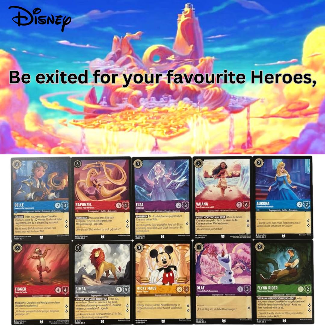 Disney Lorcana: Aufstieg der Flutgestalten - Display mit 24 Booster Packs - ENGLISCH + Heartforcards® Versandschutz