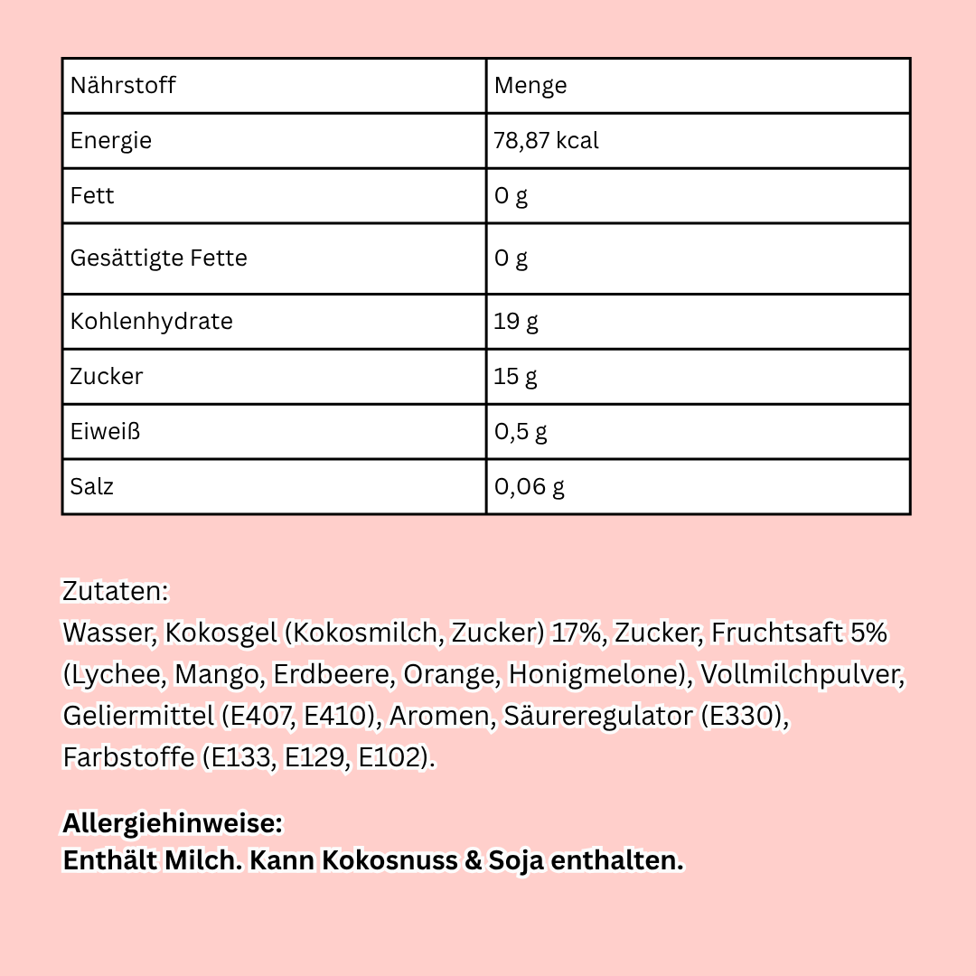 1x Pudding Nata de Coco – Fruchtiger Kokosnuss-Pudding mit Nata-de-Coco-Stückchen (1x480g)
