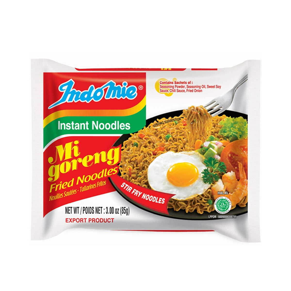 Indomie Mi Goreng Instant Noodles – 20 x 80 g | Gebratene Nudeln | Original Stir-Fry Geschmack | Würzig & leicht süß | Schnell zubereitet