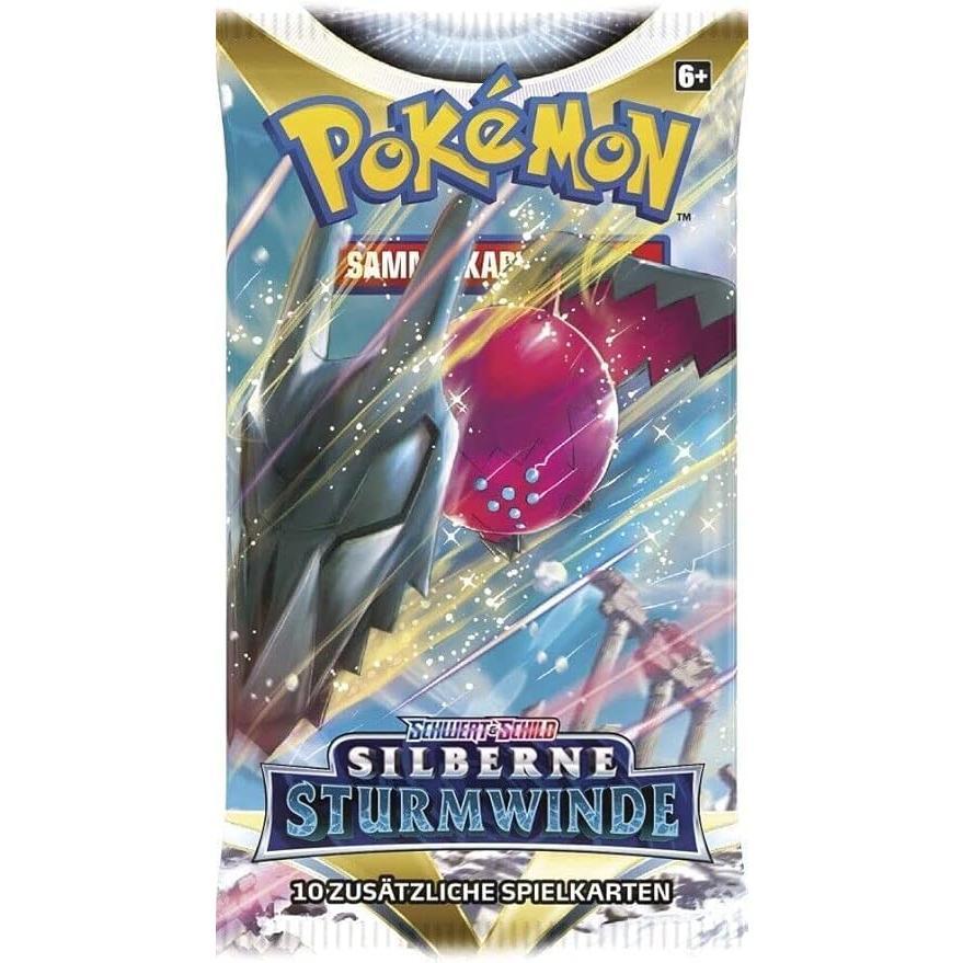 Pokémon TCG – Schwert & Schild Silberne Sturmwinde | Booster | Deutsch | 10 Karten