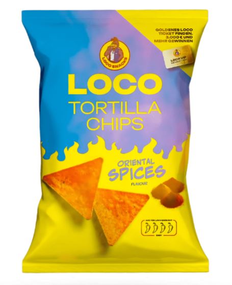 LOCO by Luciano Tortilla Chips - Oriental Spices 100g MHD 19.12.2025