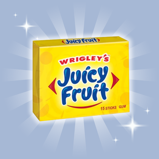 1x Wrigley’s Juicy Fruit Original Kaugummi – 37,5 g – Klassischer fruchtiger Kaugummi-Geschmack