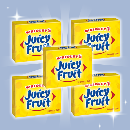 5x Wrigley’s Juicy Fruit Original Kaugummi – 5x37,5 g – Klassischer fruchtiger Kaugummi-Geschmack