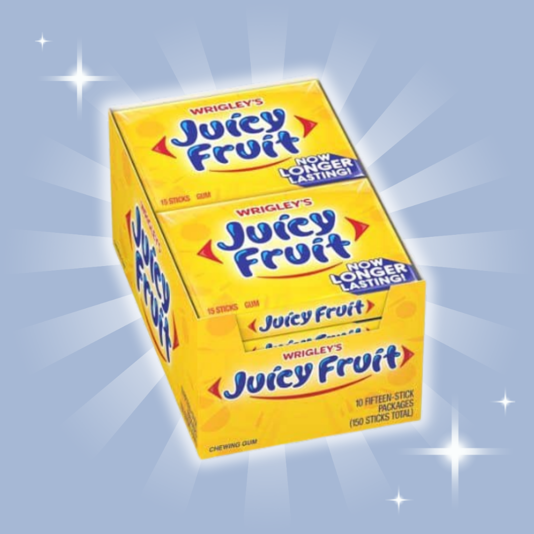 10x Wrigley’s Juicy Fruit Original Kaugummi – 10x37,5 g – Klassischer fruchtiger Kaugummi-Geschmack