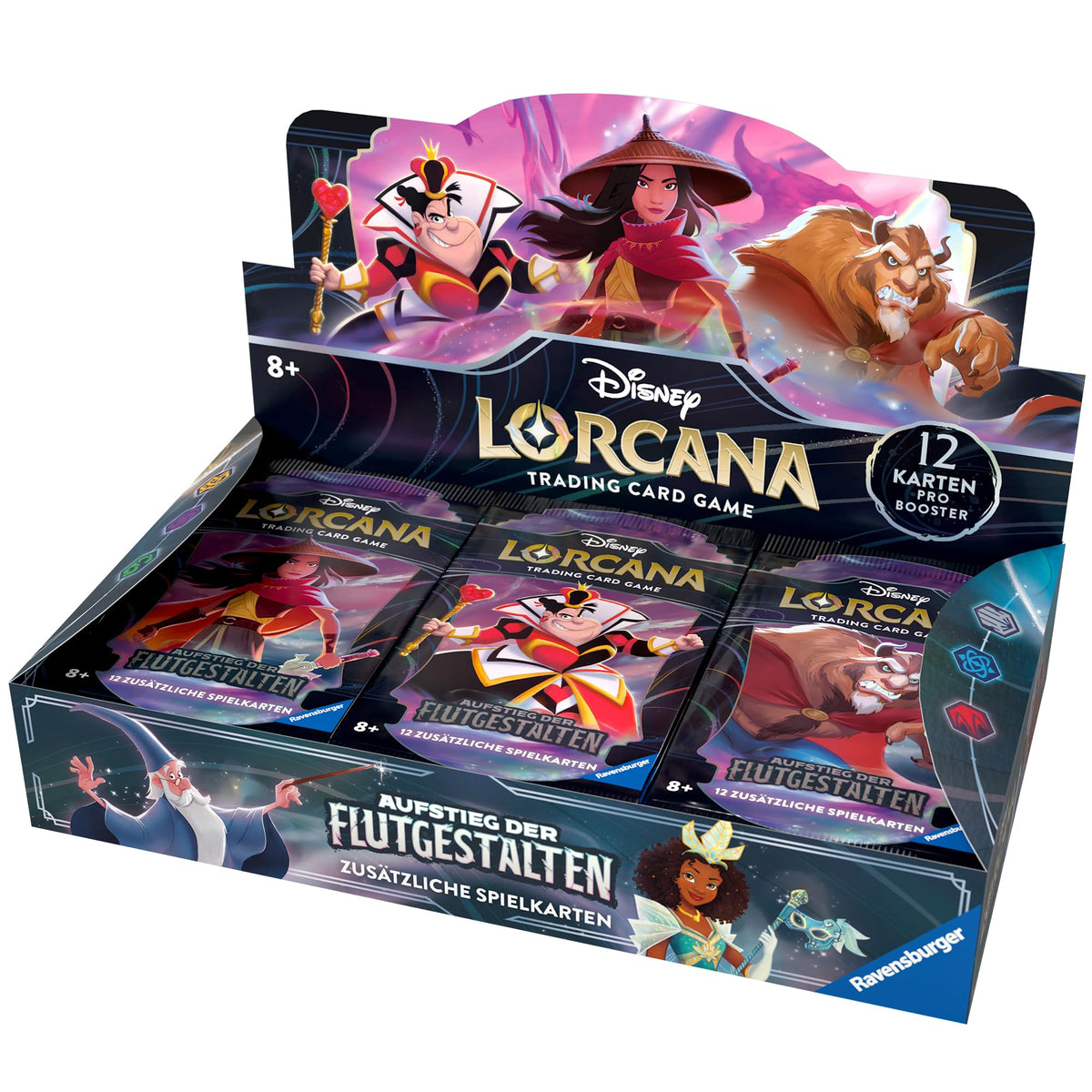 Ravensburger 11098272 Disney Lorcana: Aufstieg der Flutgestalten - Display mit 24 Booster Packs (Deutsch)