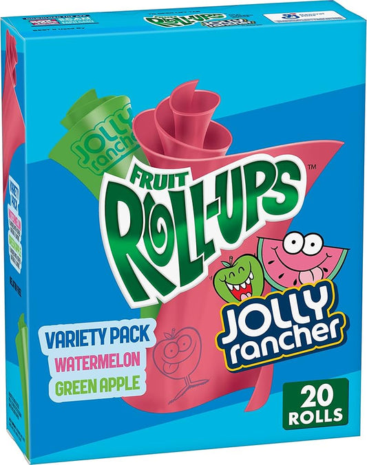 Fruit Roll-Ups Jolly Rancher Variety Pack – 20 Stück | Glutenfreie Frucht-Snacks