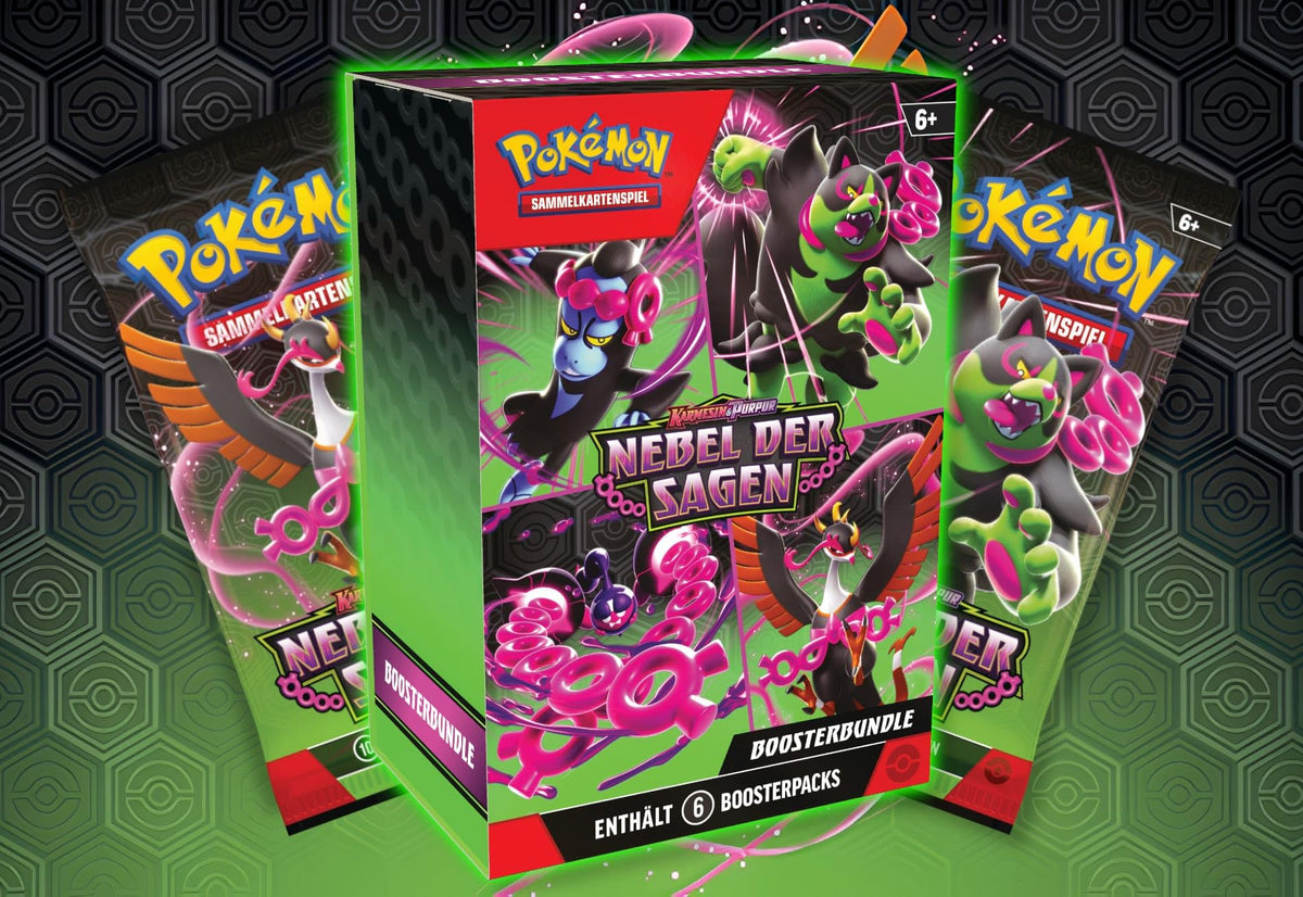 Pokemon Karmesin & Purpur: Nebel der Sagen - KP6.5 - Booster - mit 10 Karten pro Booster - DEUTSCH + Heartforcards® Versandschutz
