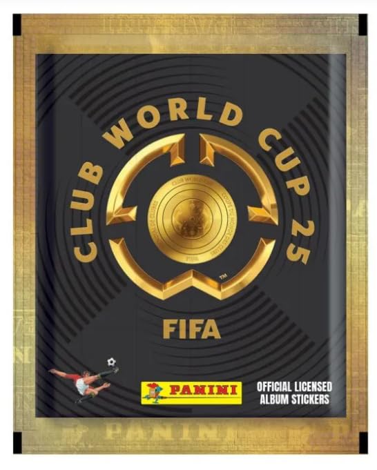 Panini FIFA Club World Cup 2025 – Sticker Display Box mit 50 Tüten – Offizielle Kollektion zur Klub-WM mit 32 Teams + Heartforcards® Versandschutz