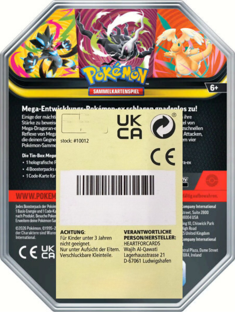 Pokémon Mega-Darkrai ex Tin Box Deutsch – 1 Promokarte, 4 Boosterpacks & 1 Code-Karte