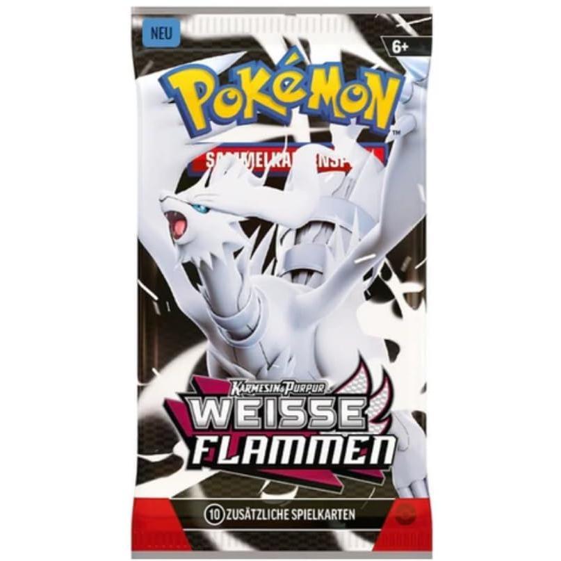 Weiße Flammen Booster Pack (DE) Pokémon Scarlet & Violet | 10 Karten + Online-Code | Deutsch | TCG | heartforcards® Versandschutz