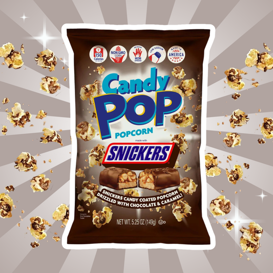 1x Candy Pop Snickers Popcorn 28g – Süßes Popcorn mit SNICKERS