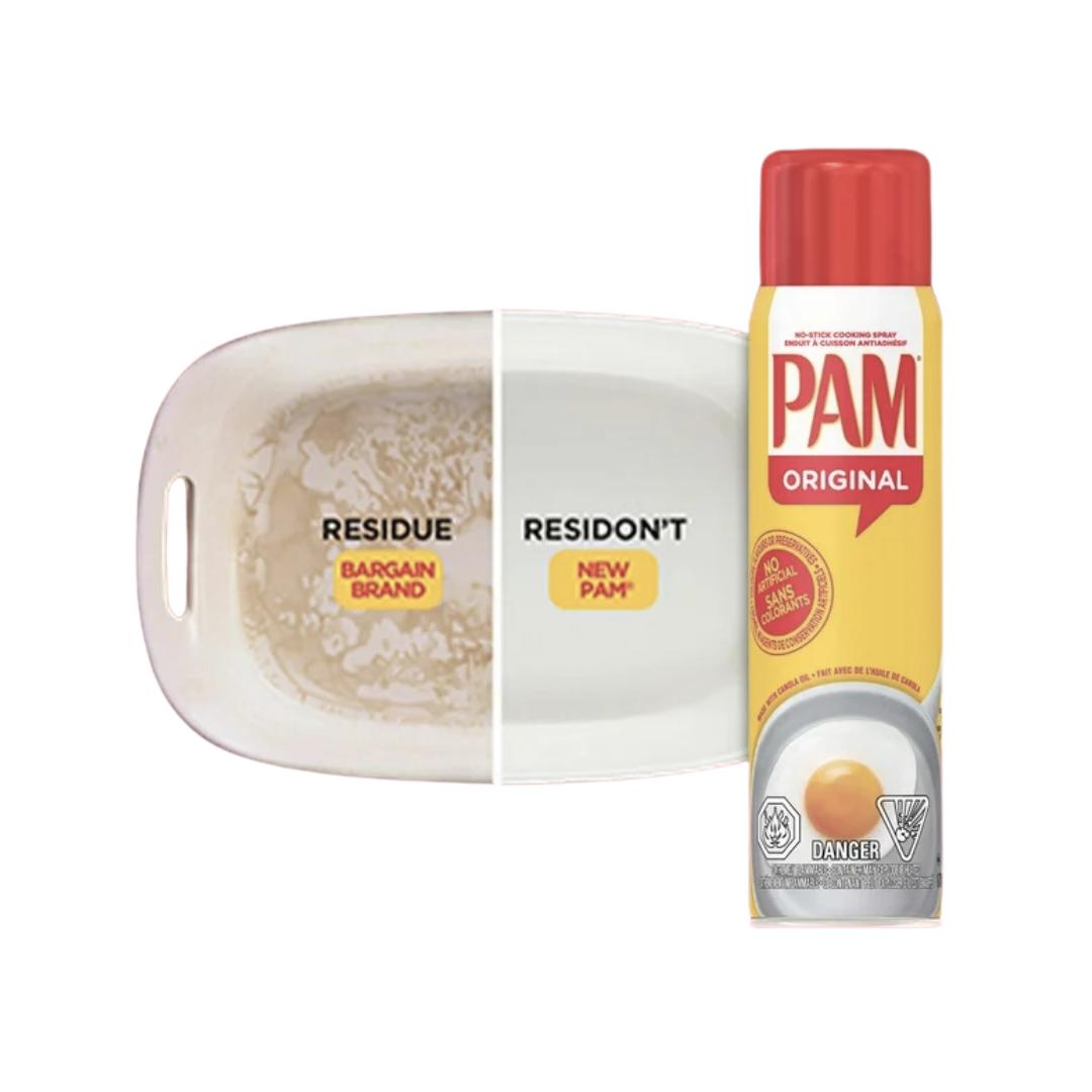 3 x PAM Original Cooking Spray (je 170g) | Fettfreies Antihaft-Spray zum Braten, Backen & Grillen | Kalorienfreies Ölspray für einfaches Lösen