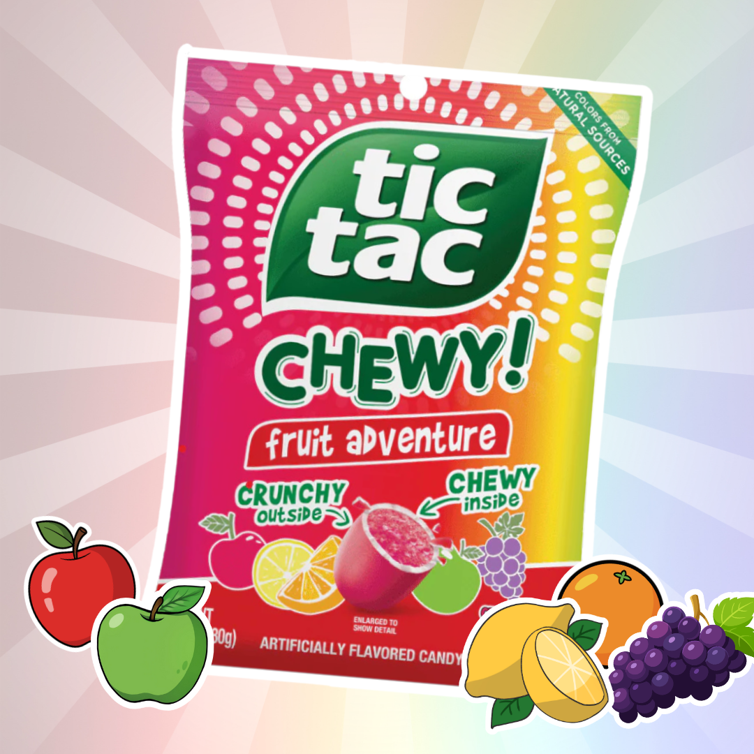 12x Tic Tac Chewy! Fruit Adventure – Fruchtige Kaudragees – 12x80g
