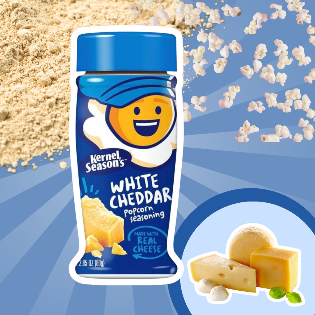 Kernel Season’s White Cheddar Popcorn Seasoning | Würziges Weißkäse-Topping für Popcorn | 76g