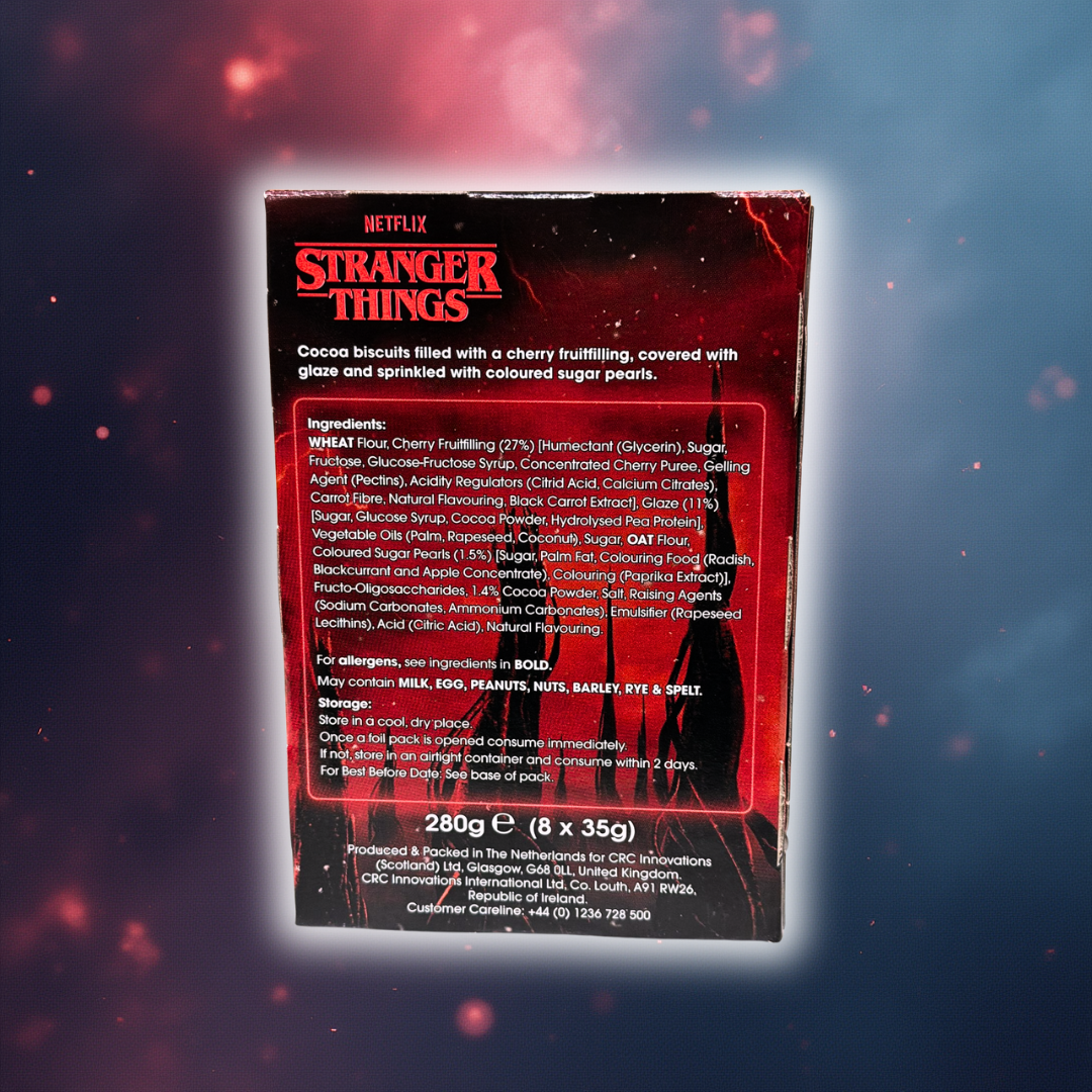 Stranger Things Chocolate & Red Cherry Flavour Toaster Tarts (8packs)