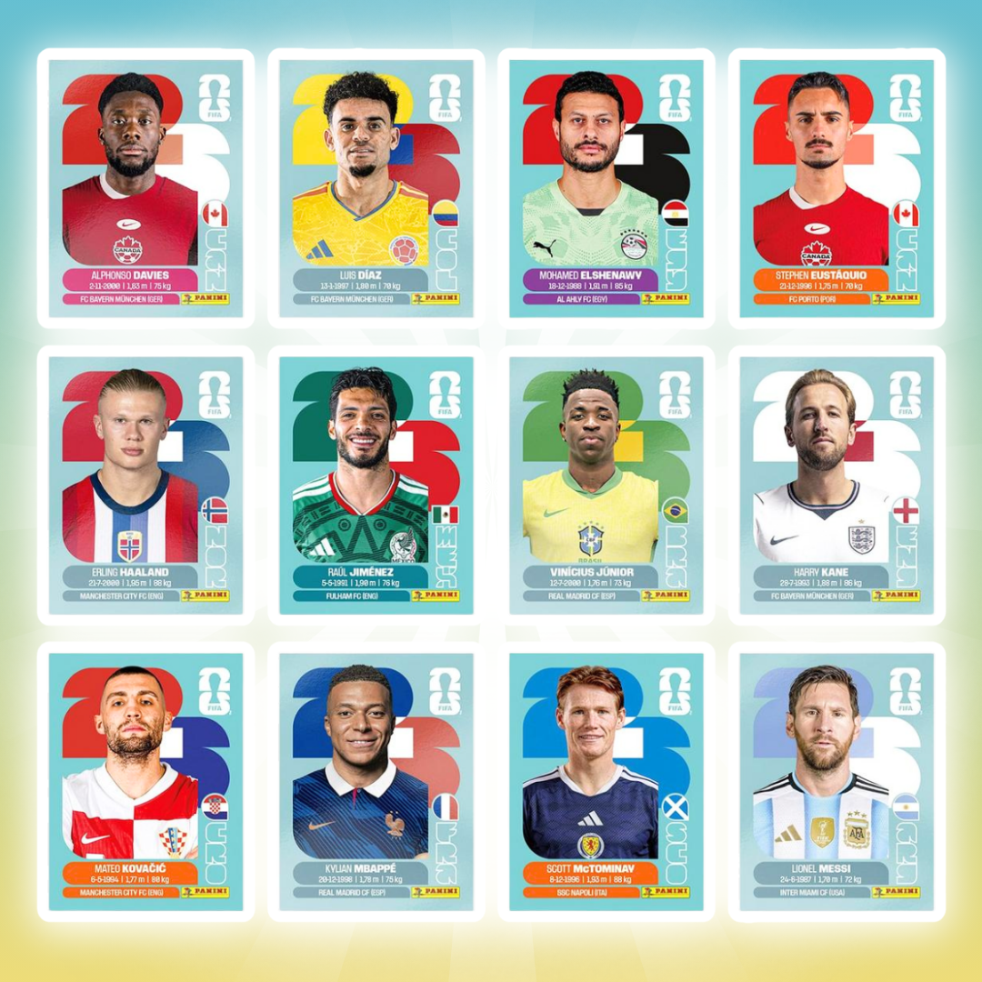 Panini FIFA World Cup 2026 Start Set XL Softcover mit 6 Tüten + 1 DFB Spezial Sticker – 7 Sticker je Tüte