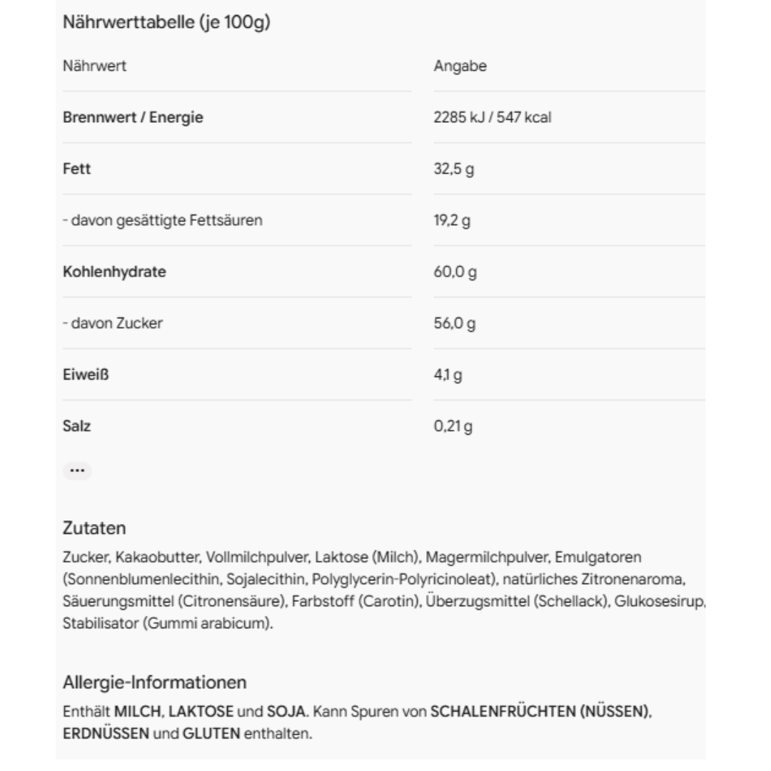 ARTU Lemon Chocolate 105g – Erfrischende Zitronen-Schokolade mit zartem Schmelz