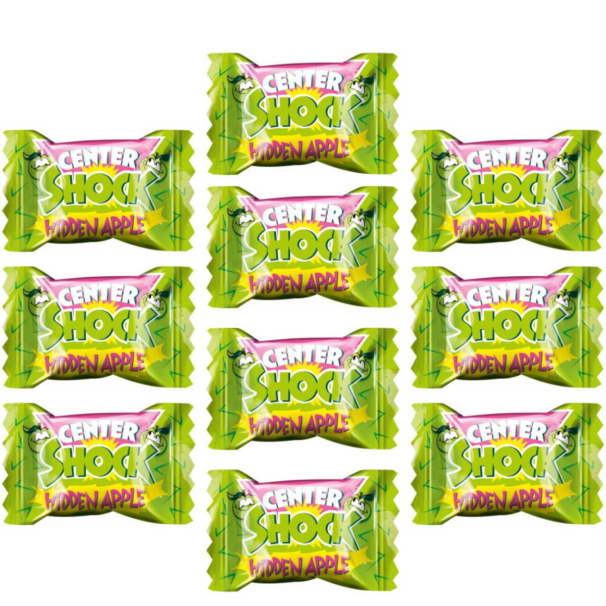 Center Shock Hidden Apple 10er Pack – Extrasaure Apfel-Kaugummis