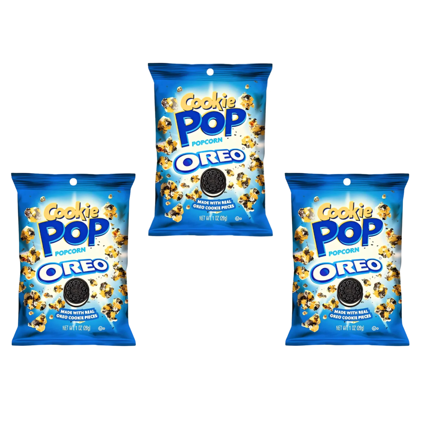 Candy Pop Popcorn Oreo 3x 28g – Süßes Popcorn mit Oreo-Keksstücken (3er Pack)