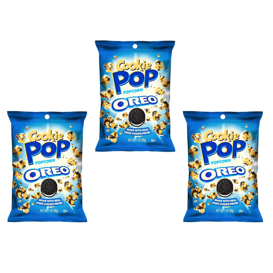 Candy Pop Popcorn Oreo 3x 28g – Süßes Popcorn mit Oreo-Keksstücken (3er Pack)