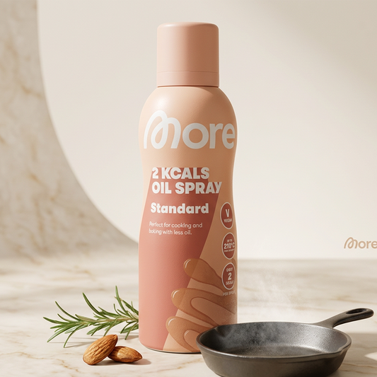 MORE 2Kcals Oil Spray Standard 200 ml – Kalorienarmes Rapsöl Kochspray zum Braten, Backen & Grillen