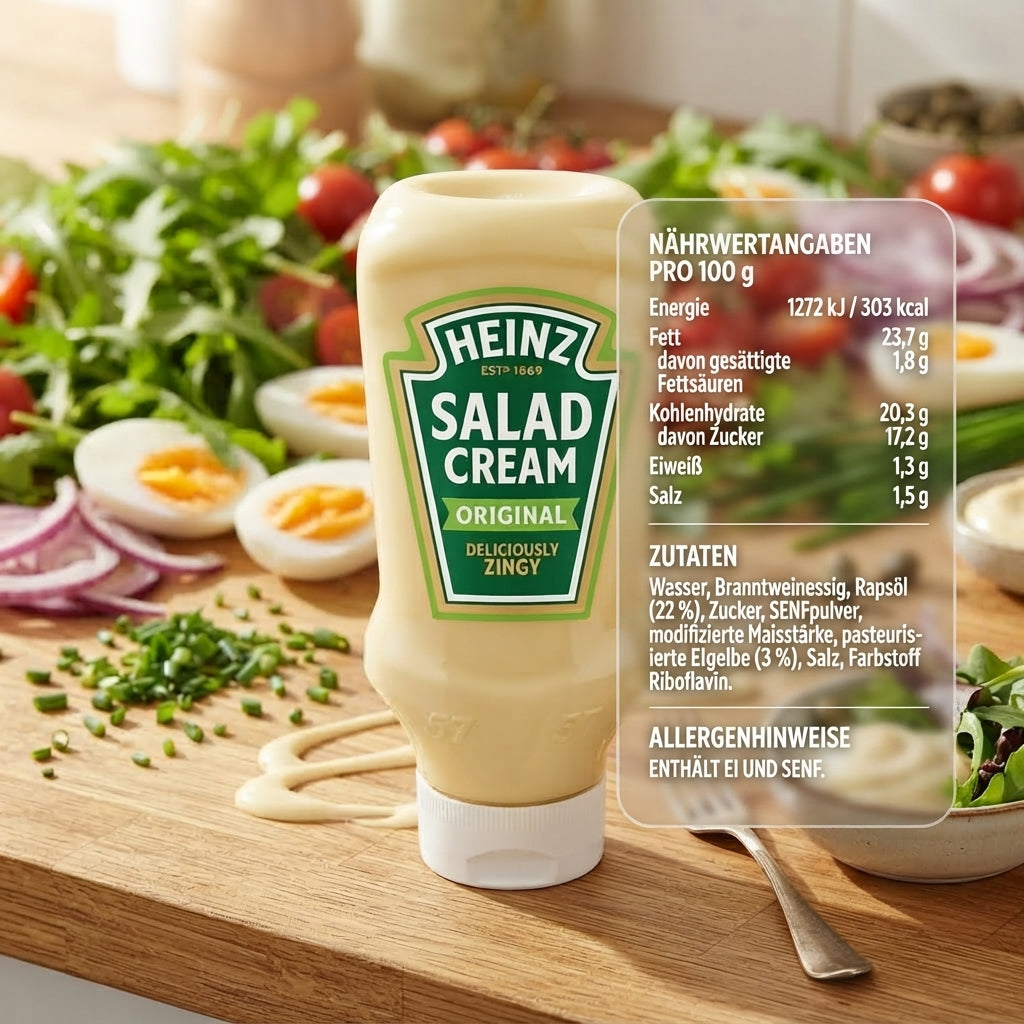 Heinz Salad Cream Original 425 g – Original britische Salatcreme