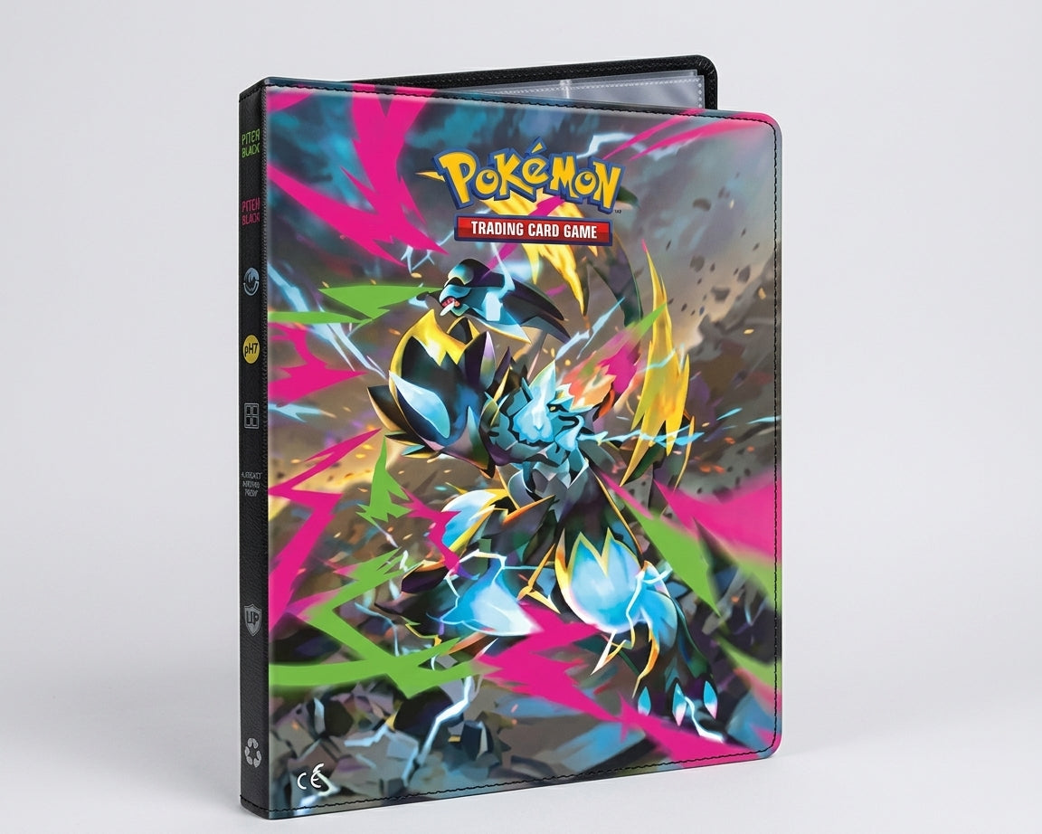 Ultra PRO Pokemon TCG Pitch Black Dunkelnacht 4-Pocket Portfolio – Sammelalbum für Pokémon TCG
