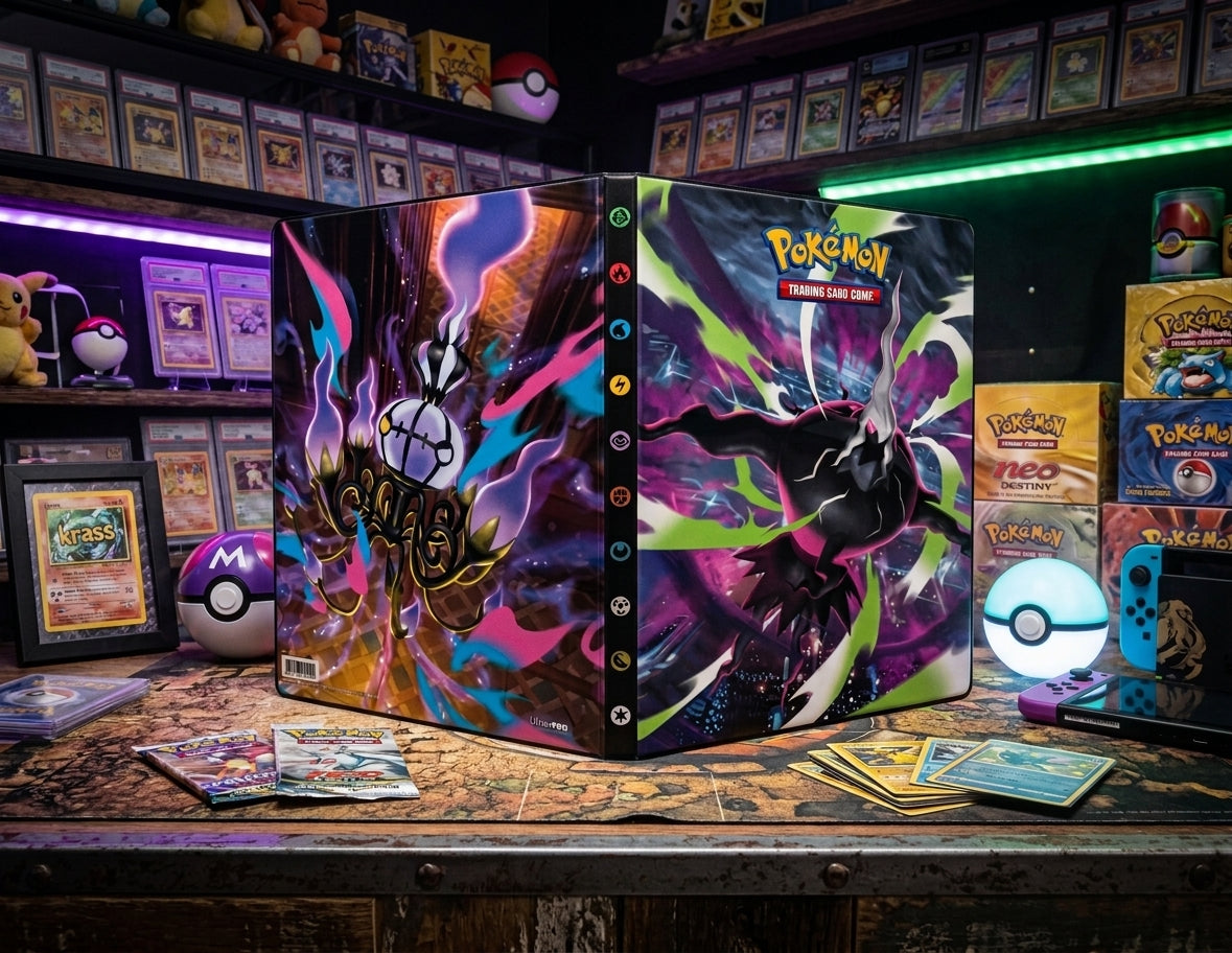 Ultra PRO Pokémon TCG Pitch Black Dunkelnacht 9-Pocket Portfolio – Sammelalbum für Pokémon TCG