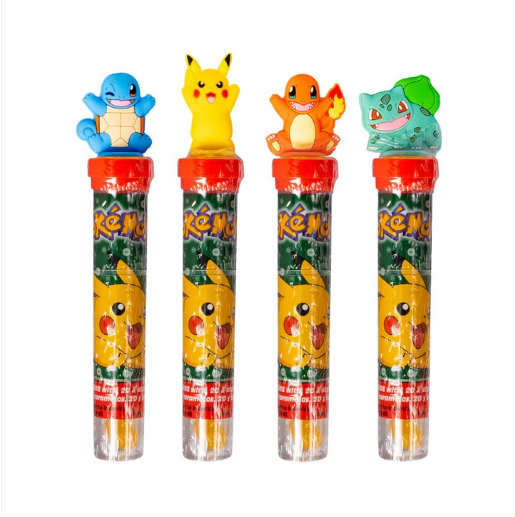 4x Pokémon Candy Tube mit Stempel MHD 09/2025