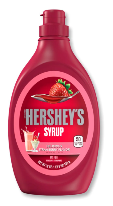 Hershey’s Strawberry Syrup – 623 g | Erdbeersirup für Desserts, Milchshakes & Pancakes | Fruchtig-süßer US-Klassiker | Original Hershey’s