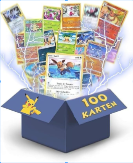 100x DE Pokemon Karten inklusiver 5 Garantierten Holo Glitzer Karte Original für Sammler & Fans aus aktuellen Set