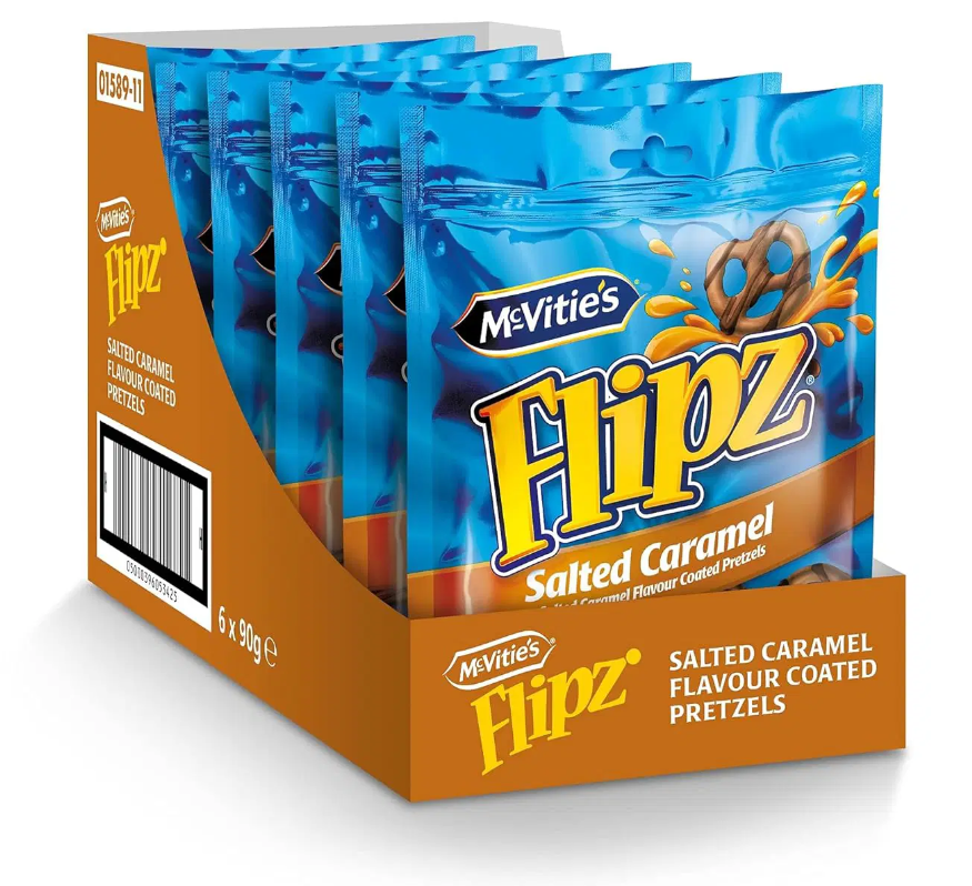 Flipz Salted Caramel Pretzels – 6×90g | Süß-Salzige Karamell-Brezeln