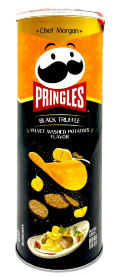 Pringles Black Truffle Velvet Mashed Potatoes – 80g | Chips mit schwarzem Trüffelpüree-Geschmack