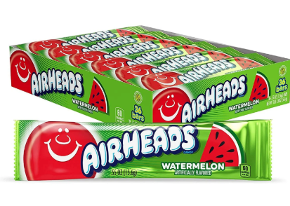 Airheads Watermelon – 15er Pack | 15 x 15,6 g | Fruchtige Kaubonbons aus den USA | Süß & erfrischend