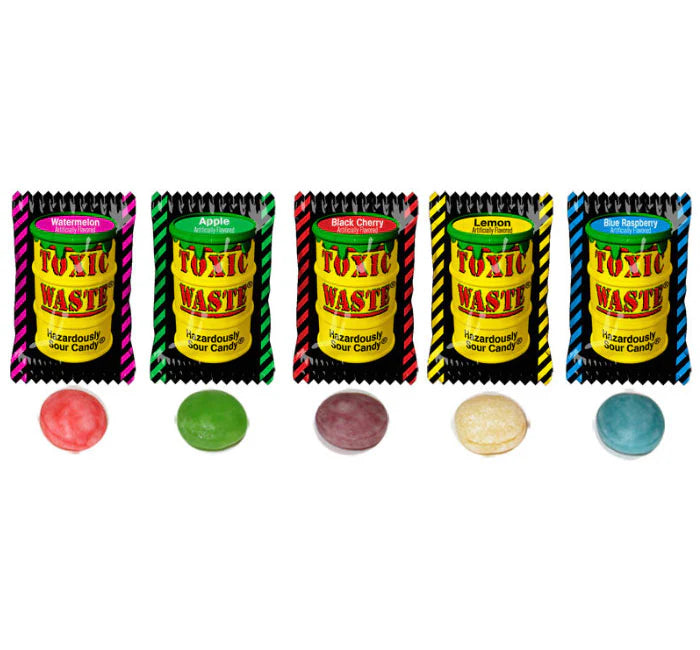 3x 42g Toxic Waste Candy – Mystery Flavor | Extrem saures Bonbon | Überraschungsgeschmack | Fruchtig & ultra-sauer