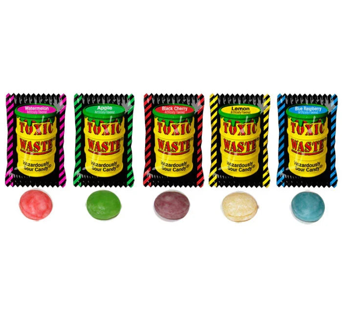 3x 42g Toxic Waste Candy – Mystery Flavor | Extrem saures Bonbon | Überraschungsgeschmack | Fruchtig & ultra-sauer