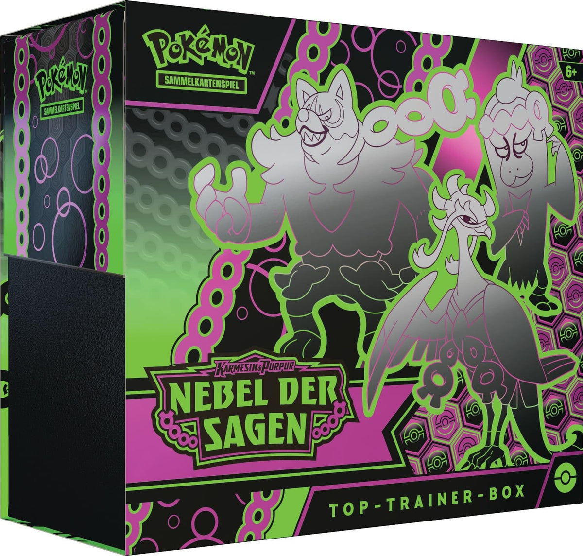 Pokémon TCG – Karmesin & Purpur Nebel der Sagen (SV6.5) | Elite Trainer Box | Deutsch | 9 Boosterpacks & 1 Full-Art-Karte & Zubehör