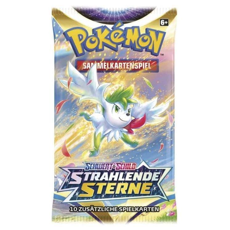 Schwert & Schild - Strahlende Sterne - 4 Booster - Deutsch + Heartforcards® Versandschutz