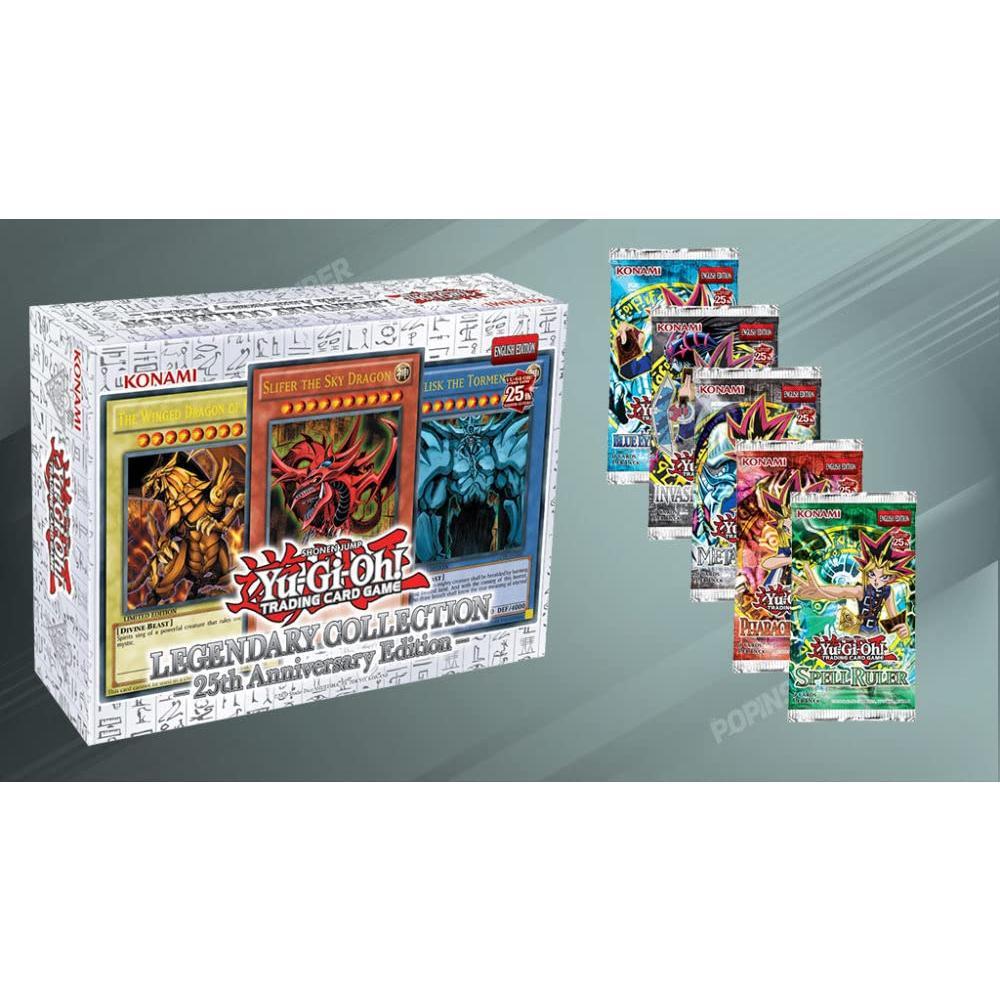 Yu-Gi-Oh! Legendary Collection: 25th Anniversary Edition (Deutsch) | 6 Boosterpacks + 6 Ultra Rares | Inkl. Quarter Century Secret Rare | Neu & OVP – Jubiläums-Sammelbox