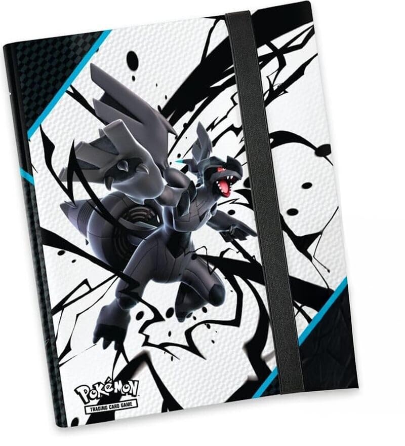 Pokémon Schwarze Blitze Ordner – Karmesin & Purpur | 9-Pocket Album für 360 Karten | Sammlerordner im Zekrom-Design | Mit Heartforcards® Versandschutz