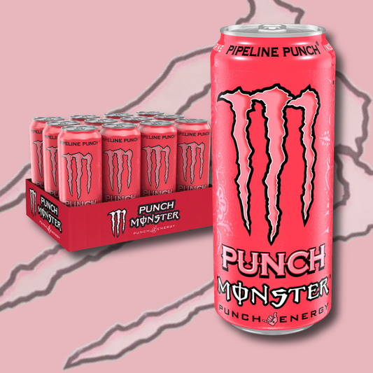 12× Monster Energy Pipeline Punch – 330 ml Dosen | Fruchtiger Energy-Drink mit tropischem Punch-Geschmack