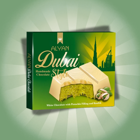 Alyan Dubai Style Weiße Schokolade mit Pistazienfüllung & Kunafa 100g