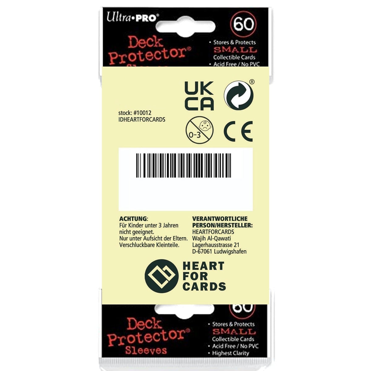 7 x 100 Ultra Pro Soft Sleeves - insgesamt 700 UP Pro Hüllen - Geeignet für alle Sammelkartenspiele + Heartforcards® Versandschutz