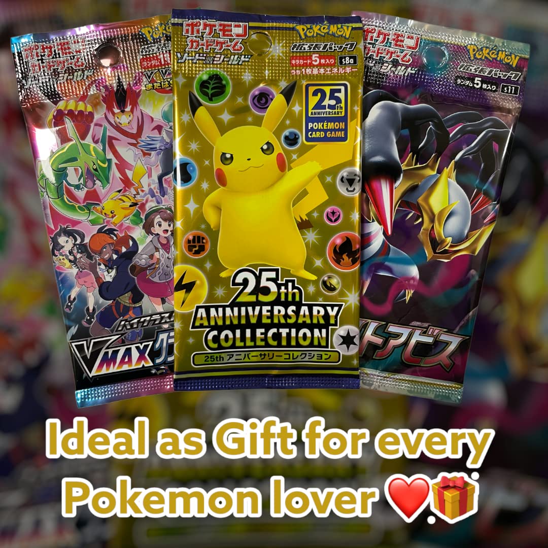3x Original japanische Pokémon Booster Packs – Neueste Serie30 Sammelkarten + Heartforcards® Versandschutz