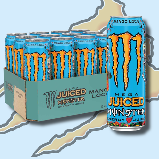 12x Monster Energy Juiced Mango Loco – 330ml | Koffeinhaltiger Energy-Drink mit Mango