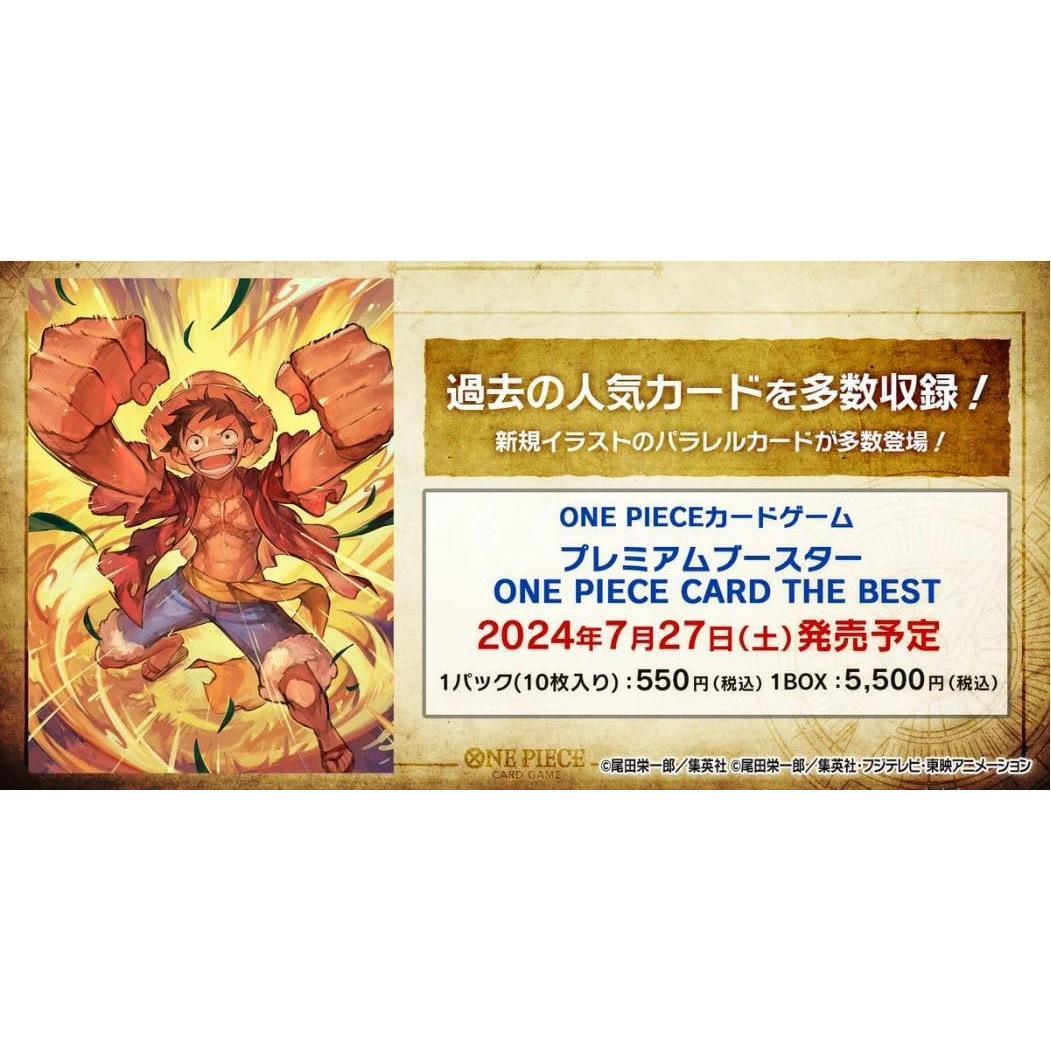One Piece - The Best Premium Booster Display - PRB01 - JAPANISCH - 10 Booster mit a 6 Karten + Heartforcards® Versandschutz