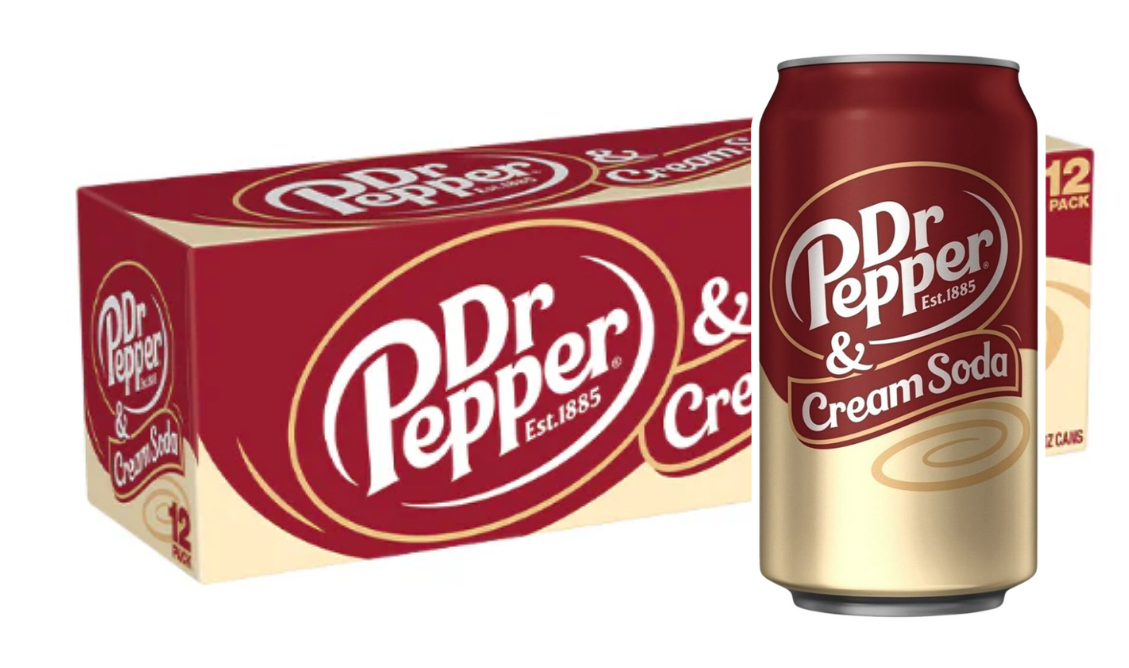 12× Dr Pepper Cream Soda – Klassisches amerikanisches Softdrink-Set, 355 ml Dosen