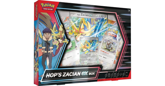 Pokémon Hops Zacian-ex Kollektion – Deutsch | Premium Box mit 4 Boostern & Promokarten